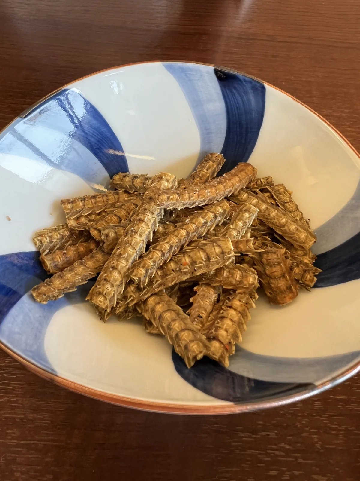Eel bones, damn nice and crunchy